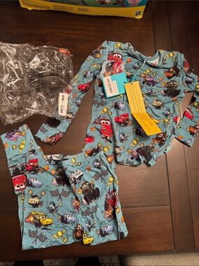 Posh Peanut Pixar Cars Print Kids Pajama Set
